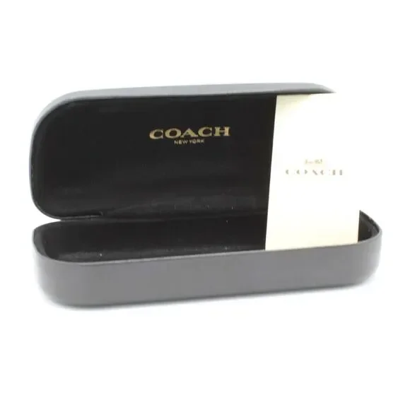 Coach New York Black Hard Eye Glass Case Sun Glass Storage Holder with Pamphlet - Picture 2 of 5